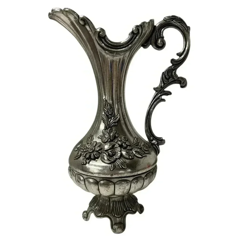 PELTRATO Silver Plated Ewer Pitcher Made In Italy 95-100 Footed Ornate